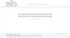 Desktop Screenshot of in2it-consulting.de